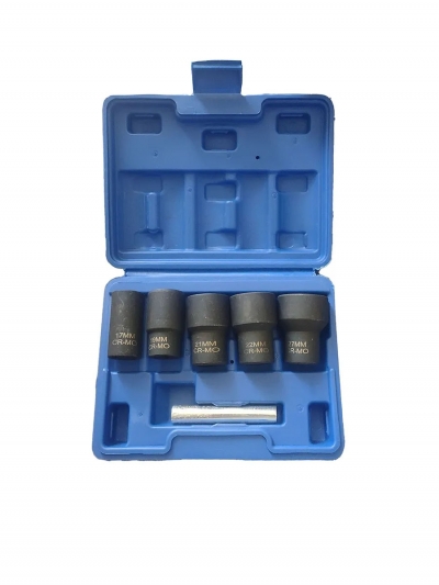 Экстрактор для гаек GripGo со втулками 17 мм, 19 мм, 21 мм, 22 мм, 27 мм-1