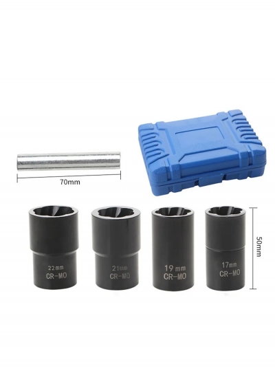 Экстрактор для гаек GripGo со втулками 17 мм, 19 мм, 21 мм, 22 мм, 27 мм-2